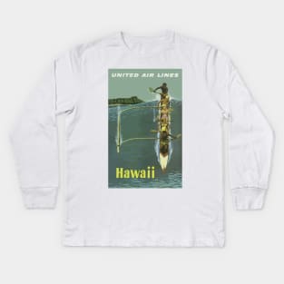 Vintage Travel - Hawaii Kids Long Sleeve T-Shirt